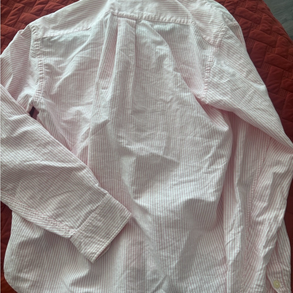 Ralph Lauren Pink and White Striped Button-Down Shirt - Picture 3 of 4